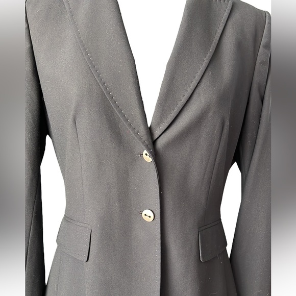 TAHARI by Arthur S. Levine Petite Dark Blue Suit Jacket Blazer - Picture 4 of 10